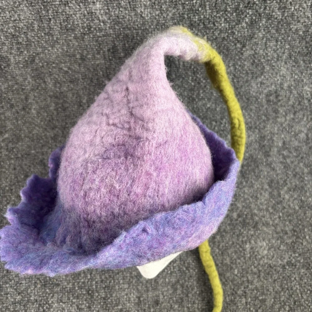 Handmade Whimsical Felted Flower Hat Festivals Renaissance Fair Fairy